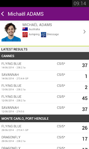 FEI SportApp Screenshot 1