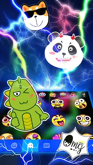 Color Flash Lightning Keyboard Theme Screenshot 2