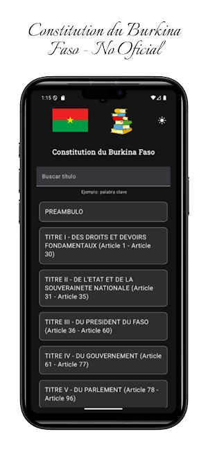 Constitution du Burkina Faso Screenshot 2