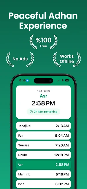 Azan Peace: Prayer Adhan Quran Screenshot 0