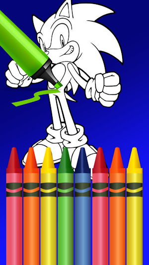 Soni Coloring Book hedgehog Screenshot 1
