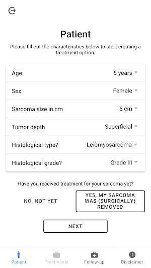 Personalized Sarcoma Care Screenshot 0