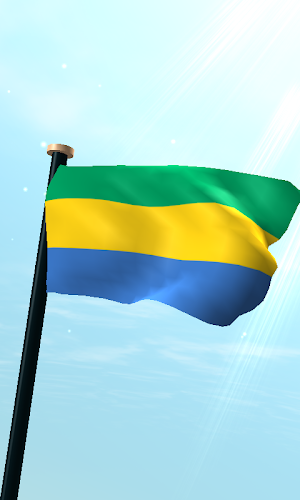 Gabon Flag 3D Live Wallpaper Screenshot 0