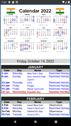 Calendar 2023 Screenshot 2