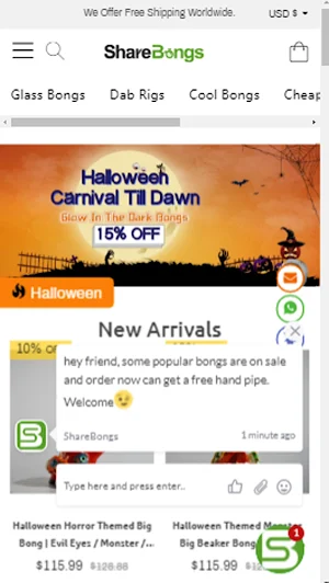 ShareBongs Website Screenshot 0