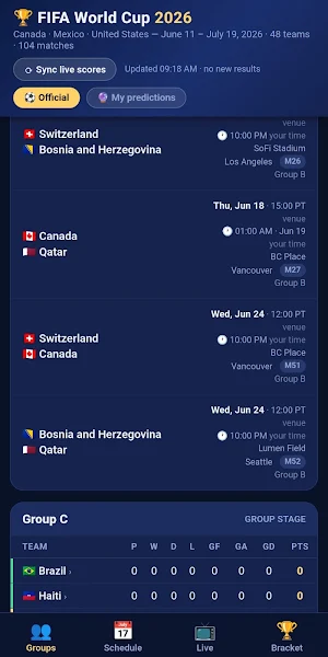 World Cup 2026: Live & Predict Screenshot 0