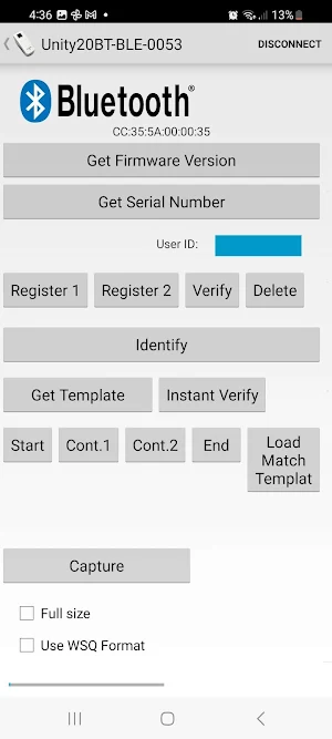 SecuGen Bluetooth Fingerprint Screenshot 1