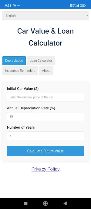 Car Depreciation Calculator Screenshot 0