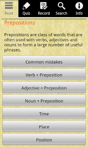 English Grammar – Preposition (free) Screenshot 0