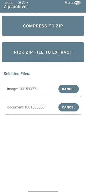 ZIP archiver Screenshot 0