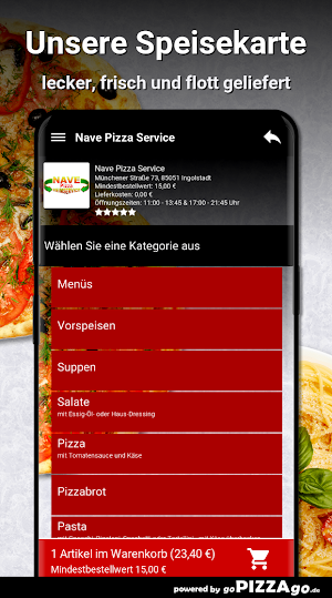 Nave Pizza Service Ingolstadt Screenshot 3
