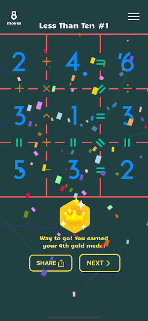Equate 8: A Math Puzzle Game Screenshot 0