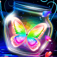 Rainbow Butterfly - Wallpaper
