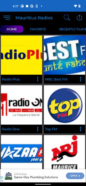 Mauritius Radios + Recorder Screenshot 0