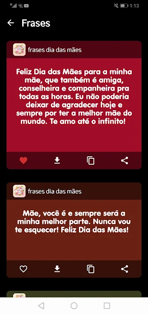 frases para o Dia das Mães Screenshot 1