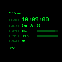 DOS Style Watch face
