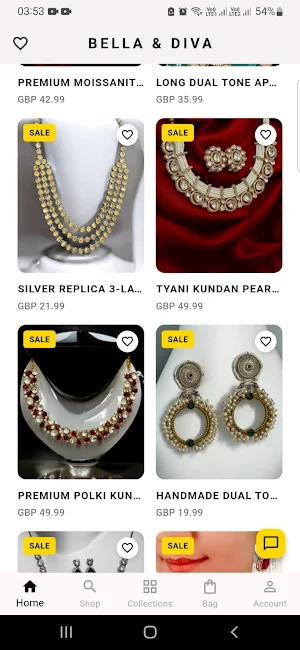 Bella & Diva Jewellery Screenshot 2