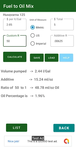 Fuel to Oil Mix 2 Screenshot 1