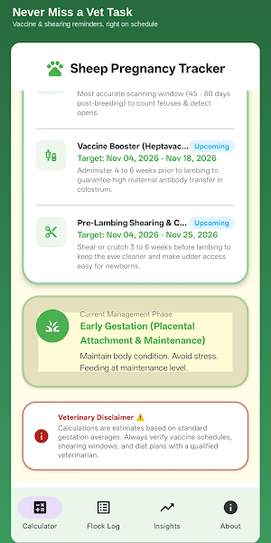 Sheep Pregnancy Calculator Screenshot 1