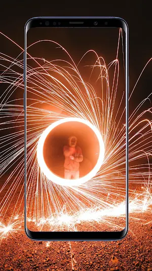 Fire Works Wallpaper Screenshot 0