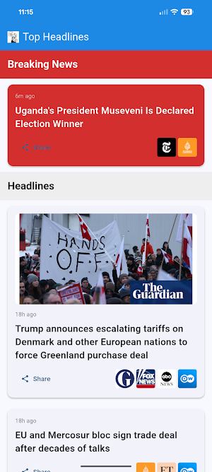 Your News Headlines Screenshot 0
