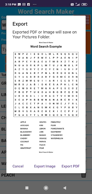 Word Search Maker Screenshot 0