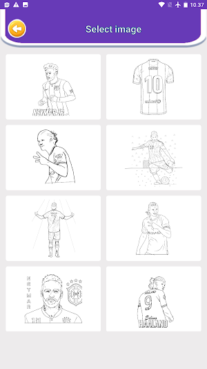 coloring football stars Screenshot 2