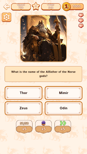 Mythology Quiz: Gods & Legends Screenshot 1