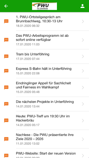 PWU - Für Unterföhring Screenshot 1