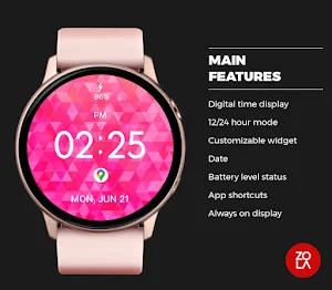 Pink Watch Face Screenshot 1