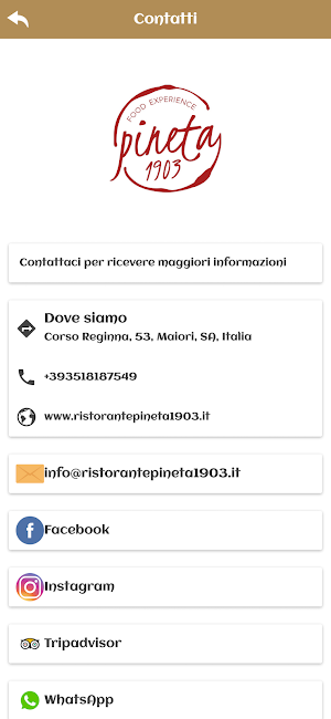 Pineta 1903 Cucina di Mare Screenshot 1