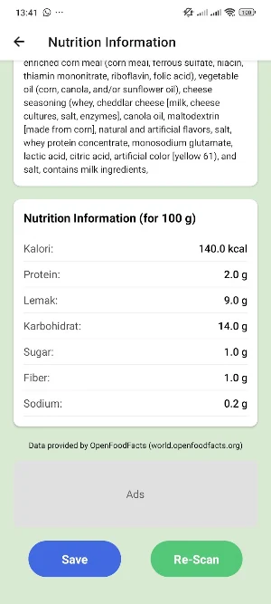 ngeMeal - Food Scanner Screenshot 2
