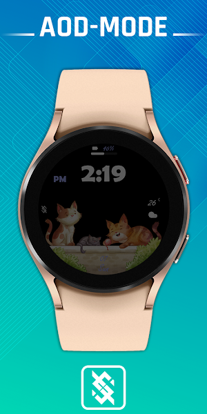 BFF1- Cute Cat watchface Screenshot 1