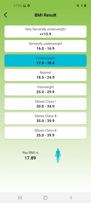 My BMI-Body Mass Index Screenshot 1