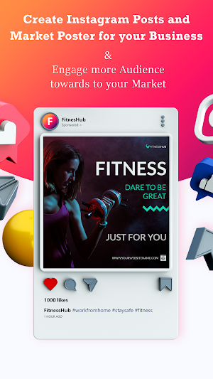 Social Media Post Maker - Socially Graphics Design Screenshot 0