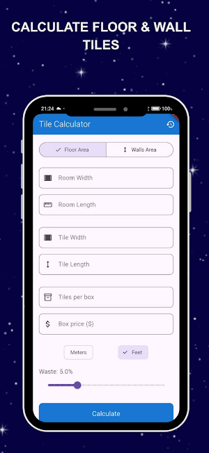 Floor And Wall Tile Calculator Screenshot 0