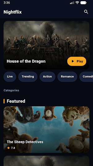 Nightflix: Movies & Series Screenshot 1
