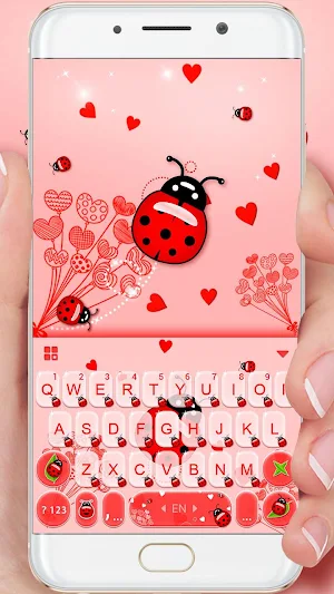Sweet Ladybird Keyboard Theme Screenshot 1