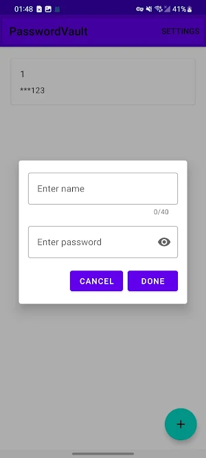 PasswordVault Screenshot 3