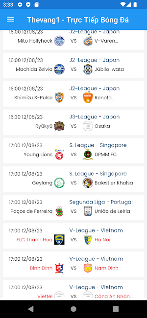 Thevang1 - Trực Tiếp Bóng Đá Screenshot 2