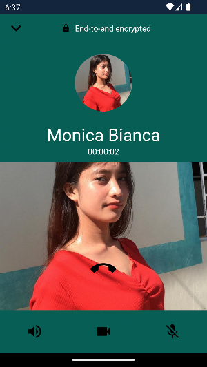 Monica Bianca Fake Call Video Screenshot 1