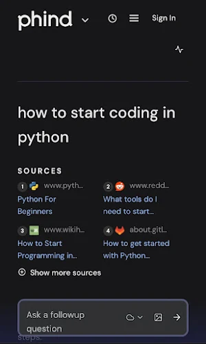 Phind - Ai Search Engine Screenshot 3