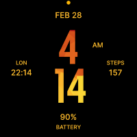 Flat Sunset Watch Face