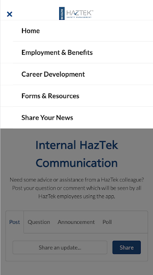MyHazTek Employee Portal Screenshot 1