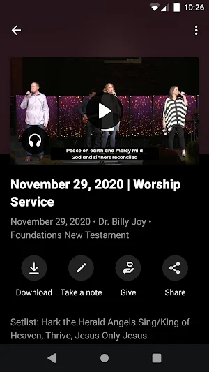 Valley View Baptist Mobile App Screenshot 2