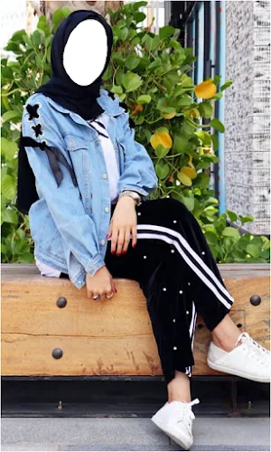Hijab Girl Jeans Photo Suits Screenshot 3