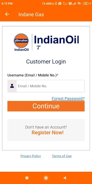 LPG Gas Booking Screenshot 1