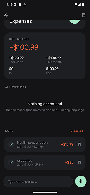 Notivo - Expense & budget Screenshot 2