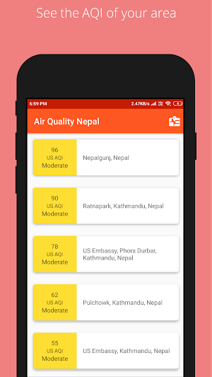 Air Quality Index Nepal Screenshot 0