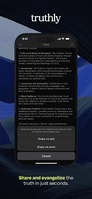 Truthly: Catholic AI Screenshot 2